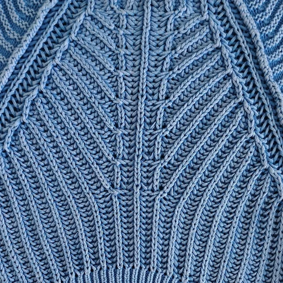 Free People Periwinkle Cable Knit Turtleneck Sweater - Picture 4 of 12